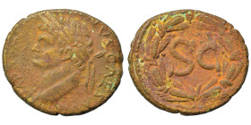 SYRIA, Seleucis and Pieria. Antioch. Domitian, 81-96. Ae (bronze, 12.50 g, 28 mm). IMP DOMITIANVS CAES AVG Laureate head of Domitian to left. Rev. Lar...