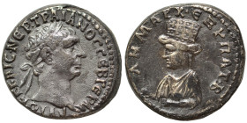 SYRIA, Seleucis and Pieria. Antioch. Trajan, 98-117. Didrachm (silver, 6.88 g, 19 mm). AYTOKP KAIC NЄP TRAIANOC CЄB ΓЄΡΜ Laureate head right. Rev. ΔHM...