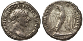 SYRIA, Seleucis and Pieria. Antioch. Trajan, 98-117. Tetradrachm (silver, 14.16 g, 24 mm). ΑΥΤΟΚΡ ΚΑΙC ΝЄΡ ΤΡΑΙΑΝΟC CЄΒ ΓЄΡΜ ΔΑΚ Laureate head right. ...