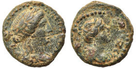 SYRIA, Seleucis and Pieria. Antioch. Pseudo-autonomous issue. 2nd century AD. Ae (bronze, 2.62 g, 14 mm). Laureate and draped bust of Apollo right. Re...