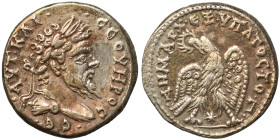 SYRIA, Seleucis and Pieria. Laodicea ad Mare. Septimius Severus, 193-211. Tetradrachm (silver, 11.24 g, 26 mm). Laureate and draped bust right. Rev. E...