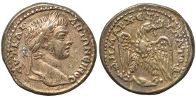 SYRIA, Seleucis and Pieria. Laodicea ad Mare. Caracalla, 198-217. Tetradrachm (billon, 13.36 g, 26 mm). AVT KAI ANTΩNЄINOC Laureate, draped and cuiras...