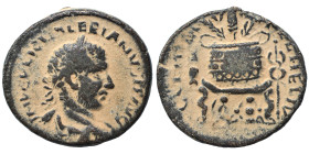 SYRIA, Seleucis and Pieria. Heliopolis. Valerian I, 253-260. Ae (bronze, 8.66 g, 25 mm). IMP C P LIC VALERIANVS P F AVG Laureate, draped and cuirassed...