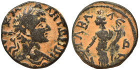 SYRIA, Seleucis and Pieria. Gabala. Elagabalus, 218-222. Ae (bronze, 7.93 g, 21 mm). Laureate, draped and cuirassed bust to right. Rev. ΓABAΛ[ЄΩN] Tyc...
