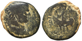 SYRIA, Coele-Syria. Laodicea ad Libanum. Caracalla, 198-217. (bronze, 9.12 g, 25 mm). Laureate, draped and cuirassed bust right. Rev. ΛΑΟΔΙΚ […] Mên s...