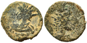 PALMYRENE. Palmyra. Pseudo-autonomous issue, 2nd-3rd centuries AD. (bronze, 1.49 g, 11 mm). Radiate and draped bust of Baalshamin(?) to right, wearing...