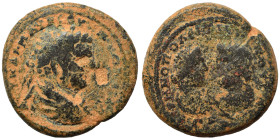 CILICIA. Irenopolis-Neronias. Caracalla, 198-217. Ae (bronze, 13.48 g, 26 mm). Laureate head right. Rev. ΙΡΗΝΟΠΟΛΙΤωΝ ЄΤΟV ΘΡ Draped bust of Hygieia r...