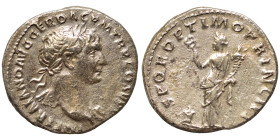 Trajan, 98-117. Denarius (silver, 3.02 g, 18 mm), Rome. IMP TRAIANO AVG GER DAC P M TR P COS V P P Laureate and cuirassed bust right. Rev. S P Q R OPT...