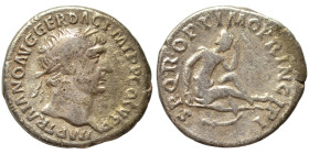 Trajan, 98-117. Denarius (silver, 2.97 g, 18 mm), Rome. IMP TRAIANO AVG GER DAC P M TR P COS V P P Laureate and draped bust right. Rev. S P Q R OPTIMO...
