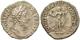 Commodus, 177-192. Denarius (silver, 3.22 g, 17 mm), contemporary imitation?. M COMM ANT AVG V BRIT P M Laureate head right. Rev. IOVI […?] P M TR P X...