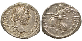 Septimius Severus, 193-211. Denarius (silver, 3.32 g, 18 mm), Laodicea. L SEPT SEV AVG IMP XI PART MAX Laureate head of Septimius Severus to right. Re...