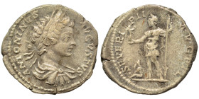 Caracalla, 198-217. Denarius (silver, 3.20 g, 19 mm), Rome. ANTONINVS AVGVSTVS Laureate, draped and cuirassed bust of Caracalla to right, seen from be...