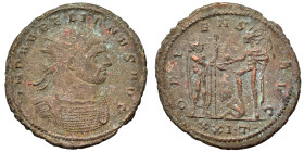 Aurelian, 270-275. Antoninianus (bronze, 4.02 g, 22 mm), Serdica. IMP AVRELIANVS AVG Radiate and cuirassed bust of Aurelian to right. Rev. ORIENS AVG ...