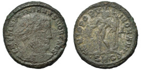 Galerius, as Caesar, 293-305. Follis (bronze, 11.51 g, 27 mm), Serdica. GAL VAL MAXIMIANVS NOB CAES Laureate head right. Rev. GENIO POPVLI ROMANI Geni...