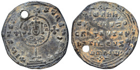 John I Zimisces, 969-976. Miliaresion (silver, 2.51 g, 22 mm), Constantinopolis. +IҺSЧS XRISTЧS ҺICA Cross crosslet set upon globe above two steps; in...