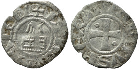 CRUSADERS. Latin Kingdom of Jerusalem. Amaury, 1163-1174. Denier (silver, 0.55 g, 16 mm). AMALRICVS REX Cross pattée with annulets in 2nd and 3rd quar...