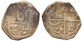 SPAIN. Philip II-IV (1556-1665). 2 Reales (silver, 6.76 g, 24 mm). Nearly very fine.