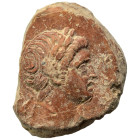 Greek-Roman. Circa 1st-3rd centuries AD. Terracotta token. 3.76 g, 21 mm
