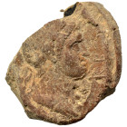 Greek-Roman. Circa 1st-3rd centuries AD. Terracotta token. 2.70 g, 22 mm