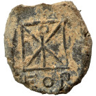 Greek-Roman. Circa 1st-3rd centuries AD. Terracotta token. 1.20 g, 16 mm