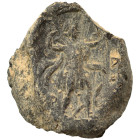 Greek-Roman. Circa 1st-3rd centuries AD. Terracotta token. 0.94 g, 16 mm