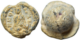 Greek seal (lead, 10.07 g, 16 mm). Sold as seen.