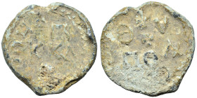 Byzantine seal (lead, 8.84 g, 22 mm). Sold as seen.