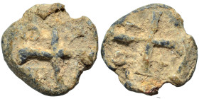 Byzantine seal (lead, 2.26 g, 12 mm). Sold as seen.