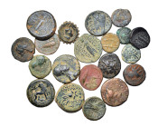 Group lot of circa 20 Ancient Greek coins. G - VF. some repatinated. As seen, no return