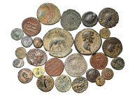 Group lot of circa 27 Roman coins. G - VF. some repatinated. As seen, no return