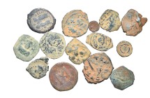 Group lot of 14 Byzantine coins. G - VF. some repatinated. As seen, no return