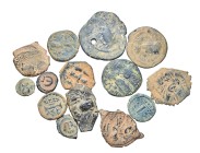 Group lot of 14 Byzantine coins. G - VF. some repatinated. As seen, no return