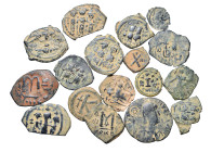 Group lot of circa 17 Byzantine coins. G - VF. some repatinated. As seen, no return