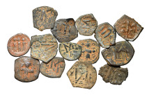 Group lot of 14 Arab-Byzantine coins. G - VF. some repatinated. As seen, no return