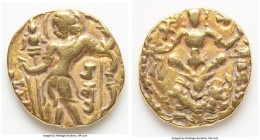 INDIA. Gupta Empire. Chandragupta II Vikramaditya (ca. AD 383-412). AV dinar (19mm, 7.68 gm, 1h). XF. Archer Type. Deva Sri Maharajadhiraja Sri Chandr...
