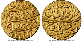 Durrani Shahs. Ahmad Shah (AH 1160-1186 / AD 1747-1773) gold Mohur AH 1174 Year 14 (1773/1774) UNC Details (Bent) NGC, Shahjahanabad mint, cf. KM766 (...