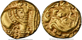 Gangas of Talakad gold Pagoda ND (1100-1327) AU58 NGC, Fr-488. 3.88gm. Elephant right. HID09801242017 © 2025 Heritage Auctions | All Rights Reserved w...