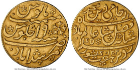 British India. Bengal Presidency gold Mohur AH 1202 Year 19 (1787/8) AU53 NGC, Calcutta mint, KM101, Fr-1538. Crescent type. HID09801242017 © 2025 Her...