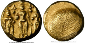 British India. Madras Presidency gold Pagoda ND (1691-1740) AU Details (Rim Filing) NGC, Fort St. George mint, KM289. 'Three Swami' type. HID098012420...