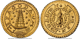 British India. Madras Presidency gold Pagoda ND (1808-1815) AU58 NGC, KM356. HID09801242017 © 2025 Heritage Auctions | All Rights Reserved www.HA.com/...