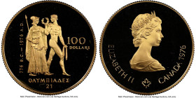 Elizabeth II gold Proof "1976 Montreal Olympics" 100 Dollars (1/2 oz) 1976 PR68 Ultra Cameo NGC, Royal Canadian mint, KM116. HID09801242017 © 2025 Her...