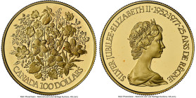 Elizabeth II gold Proof "Queen's Silver Jubilee" 100 Dollars (1/2 oz) 1977 PR68 Ultra Cameo NGC, Royal Canadian mint, KM119. HID09801242017 © 2025 Her...