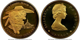 Elizabeth II gold Proof "Sainte-Marie" 100 Dollars 1989 PR67 Ultra Cameo NGC, Royal Canadian mint, KM169. HID09801242017 © 2025 Heritage Auctions | Al...