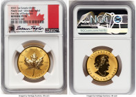 Elizabeth II Pair of Certified gold & silver Reverse Proof Ultra High Relief "Maple Leaf" Assorted Issues (1 oz) 2022 PR70 NGC, 1) gold 200 Dollars (1...