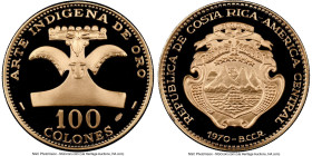 Republic gold Proof "Native Gold Art" 100 Colones 1970 PR68 Ultra Cameo NGC, KM196. Issued by Central Bank of Costa Rica. HID09801242017 © 2025 Herita...
