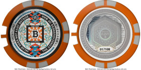 Satori plastic Loaded (Unredeemed) "Poker Chip - Orange" 0.001 Bitcoin (BTC) ND (2016) MS70 NGC, Ahonen-246. Serial #017108. (pre-fork). Firstbits: 1J...