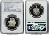 Republic Pattern Proof "Che Guevara - 25th Anniversary of Death" Peso 1992 PR66 Ultra Cameo PCGS, cf. KM437 (Original Copper Issue). Ex. J.E. Collecti...