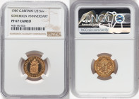 Elizabeth II gold Proof "Sovereign Anniversary" 1/2 Sovereign 1989 PR67 Cameo NGC, KM955. HID09801242017 © 2025 Heritage Auctions | All Rights Reserve...