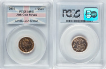 Elizabeth II gold 1/2 Sovereign 2001 MS67 PCGS, KM1001. 36th Coin Struck. HID09801242017 © 2025 Heritage Auctions | All Rights Reserved www.HA.com/Tex...