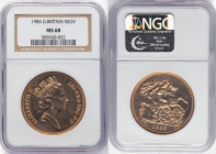 Elizabeth II gold 5 Pounds 1985 MS68 NGC, KM945, S-SE4. HID09801242017 © 2025 Heritage Auctions | All Rights Reserved www.HA.com/TexasAuctioneerLicens...